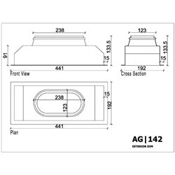 Plénum plastique ABS 3455859 Ø 200 mm pour grille 400x150 mm