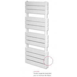 Sèche serviette eau chaude Chorus Bains Double Allège 1131 Watts, 680x1000x133 mm