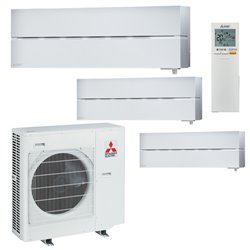 Design de luxe MXZ-3F68/252550/LNW, Tailles 25+25+50 Blanc Pur R32
