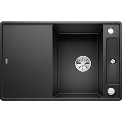 Evier Axia III 45 S-F Silgranit PuraDur 525843 Noir Planche frêne