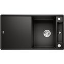 Evier Axia III 5 S-F Silgranit PuraDur 525846 Noir Planche verre blanc