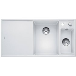 Evier Axia III 6 S-F Silgranit PuraDur 523486 Planche frêne Blanc