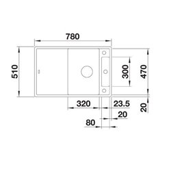 Evier Axia III 45 S Silgranit PuraDur 525841 Noir Planche frêne