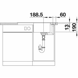 Evier Axia III 45 S Silgranit PuraDur 525841 Noir Planche frêne
