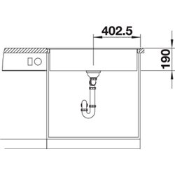 Evier Dalago 8-F 525878 815x510 mm Noir