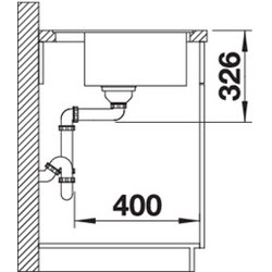 Evier Dalago 5-F 525872 515x510 mm  Noir