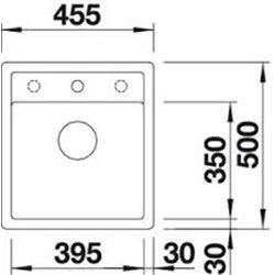 Evier Dalago 45-F 525870 465x510 mm Noir