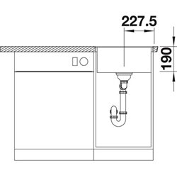 Evier Dalago 45-F 525870 465x510 mm Noir
