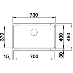 Evier Etagon 700-U  525171 730x460 mm Blanc