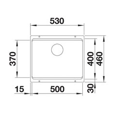 Evier Etagon 500-U  525887 530x460 mm Noir