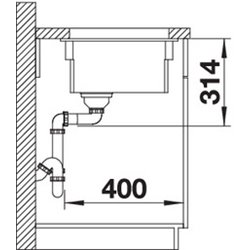 Evier Etagon 500-U 525155 Noir 