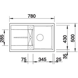 Evier Metra 45 S  525916 Manuel Noir