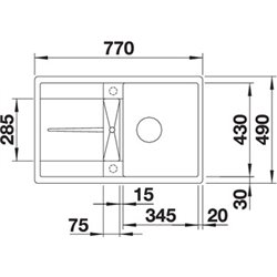 Evier Metra 45 S-F 525917 Noir 