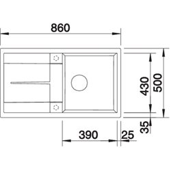 Evier Metra 5 S  525920 Manuel Noir
