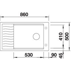 Evier Elon XL 8 S 525886 Manuel Noir