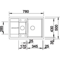 Evier Metra 6 S Compact  525925 Noir 