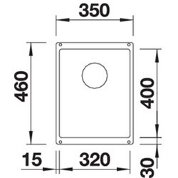 Evier Subline 320-U Silgranit 525983 350x460 mm Noir