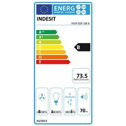 Hotte décorative IHVP83FLMK murale 647 m3/h