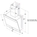 Hotte décorative IHVP83FLMK murale 647 m3/h