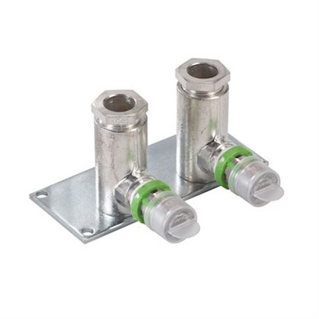 Plaque de 2 appliques à sertir et à compression 7506W16152 Cu15-16x2-H3 50 mm 