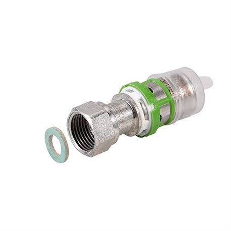 Raccord droit à sertir, écrou tournant, joint plat 7359GW1638 16x2-3/8 
