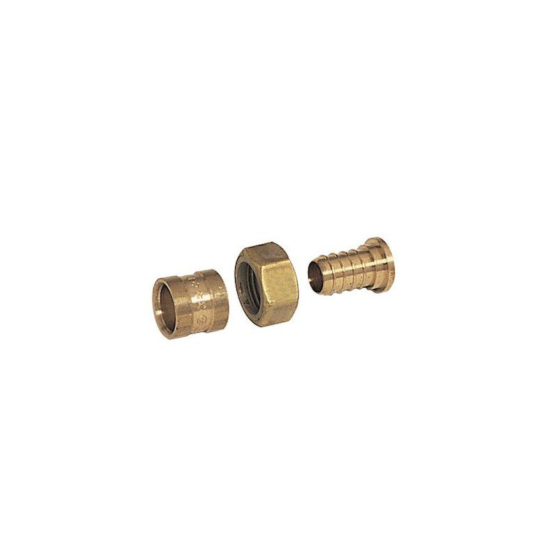 Lot De 10 Raccords VALSIR VS0171119 - Ecrou Tournant Plat 20x2 3/4 - Pexal Brass - Neuf