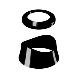 Kit de personnalisation pour tête thermostatique Senso R100082 Noir 