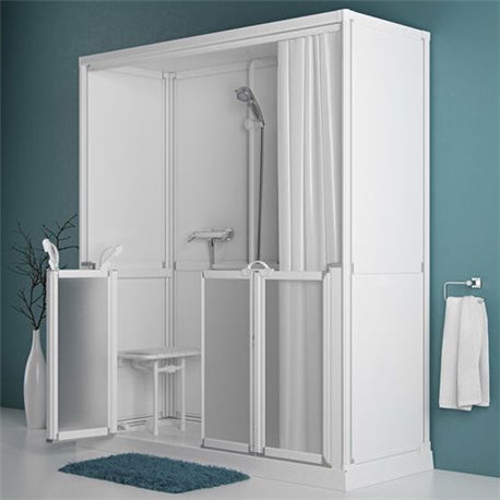 2 roulettes simple Haut + Bas pour cabine douche Access - 1ER - Mr