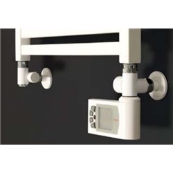 Kit robinet coude intérieur équerre VALKITSQMIST01 pour fonctionnement mixte Blanc