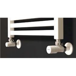 Kit robinet coude équerre VALKITSQUCU01 thermostatisable Blanc