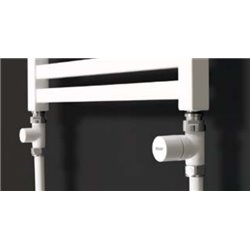 Kit robinet coude droit VALKITDIRCU01 thermostatisable Blanc