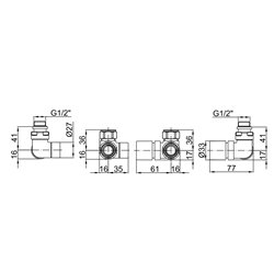Kit robinet coude intérieur VALKITSALVCU01 thermostatisable Blanc