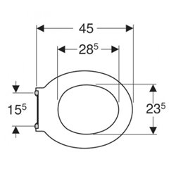 ABATTANT WC GEBERIT RENOVA COMFORT - ADAPTE PMR - FIXATION PAR LE