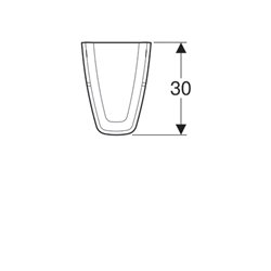 Cache-siphon Renova Plan 292110000 pour lavabos de 55 cm ou plus