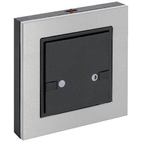Bouton-poussoir radio 241.568.00.1 chromé et noir Bouton-poussoir radio 241.568.00.1 chromé et noir