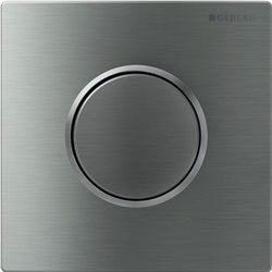 Commande urinoir type 10 116.015.SN.1 Plaque et touche inox brossé, anneau poli