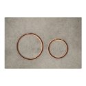 Sigma21 115.650.JV.1 Anneaux métallique or rouge, recouvrement et touches Aspect Béton