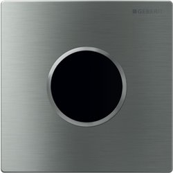 Commande urinoir type 10 116.025.SN.1 Plaque inox brossé, anneau poli
