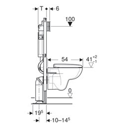 Bâti-support Duofix WC suspendu 118.224.11.2 plaque de déclenchement Sigma01 et WC suspendu Renova