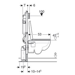 Bâti-support Duofix WC suspendu 118.311.KJ.1 plaque de déclenchement Sigma20 et WC suspendu Renova