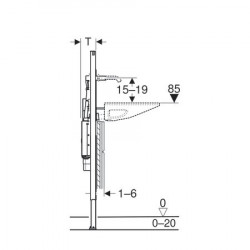Bâti-support Duofix lavabo 111.094.00.1 125 cm pour robinetterie murale et lavabo Geberit ONE, hauteur partielle
