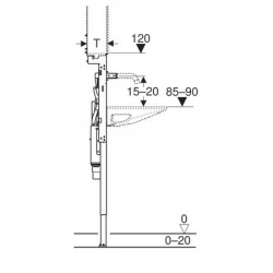 Bâti-support Duofix lavabo 111.072.00.1 95 cm pour robinetterie murale et lavabo Geberit ONE