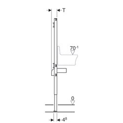 Bâti-support Duofix pour douche 111.450.00.1 robinetterie apparente, pour déversoir mural
