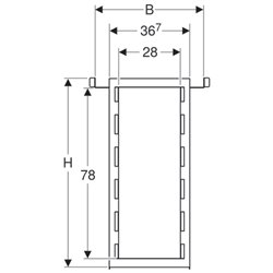 Bâti-support Duofix pour douche 111.590.00.1 avec niche de rangement, et tablettes