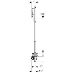 Bâti-support Duofix pour douche 111.580.00.1 robinetterie à encastrer, pour chape 90-200 mm