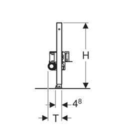 Bâti-support Duofix pour douche 111.593.00.1 sans robinetterie, pour chape 65-90 mm