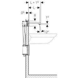 Robinetterie lavabo Brenta 116.293.21.1 Sans mitigeur, longueur robinet 22 cm