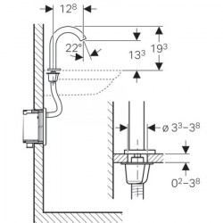 Robinetterie lavabo Piave 116.186.21.1 Avec mitigeur, Module à encastrer