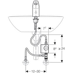 Robinetterie lavabo type 185 116.335.21.1 Sans mitigeur 