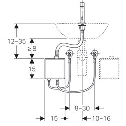 Robinetterie lavabo Brenta 116.171.21.1 Sans mitigeur, Module apparent